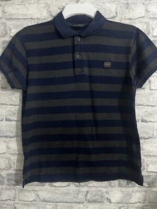 Camiseta Polo Paul & Shark Para Hombre Retro Clásica Verano Top Años 80 Informal Camiseta a Rayas - Imagen 1 de 5