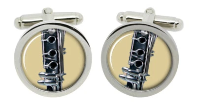 Klarinette Manschettenknöpfe IN Chrom Kiste - Bild 1 von 4