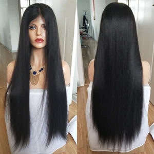 Pelucas de cabello humano rectas brasileñas de seda para cabello de bebé pre arrancado - Imagen 1 de 11