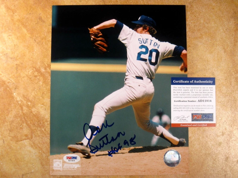 DON SUTTON (HOF/1998) SIGNED AUTOGRAPHED 8X10 PHOTO 1966-1980 LA DODGERS PSA - Image 1 of 1