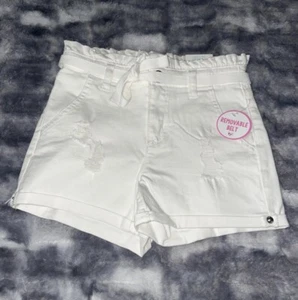 Justice Girls Jean Midi Shorts with removable belt size 10 Slim - Picture 1 of 3