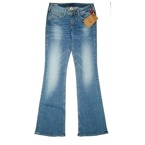 True Religion Damen Jeans Hose Bootcut Schlag low stretch 36 S W28 L34 blau NEU - Picture 1 of 5