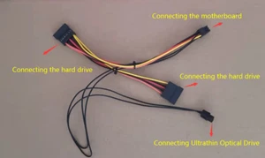 For Dell 3050 5050 7050 3420 3430 3440 SFF Hard Optical HDD 2 SATA Power Cable - Photo 1/5