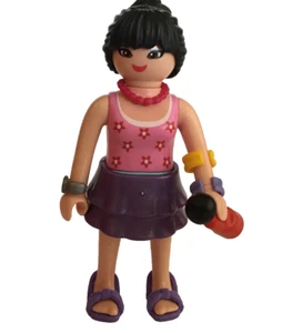 Playmobil Modern woman w/ purple skirt & bottle - C8 - Picture 1 of 3