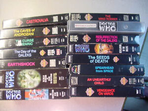 16 Doctor Who VHS Tapes Colin Baker Davison Hartnell McCoy Pertwee Troughton BBC