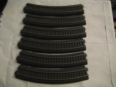 Brand New Lot of 6 Marklin H0 24130 Curved C Track from Digital Starter Set LN - Image 1 of 4