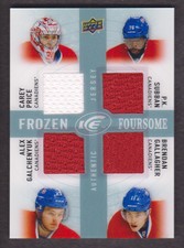 2014-15 Upper Deck Ice Frozen Foursomes Price/Subban/Galchenyuk/Gallagher Jersey