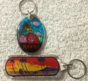 HAWAII Keychain Souvenir Key Ring - 2 keychains - Imagen 1 de 2