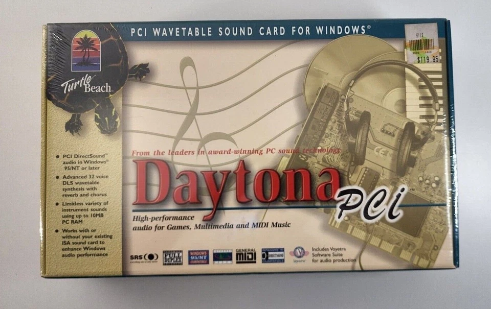 Turtle Beach Daytona PCI SOUND CARD FROM 1997 New sealed Vintage computing  - Image 1 of 4