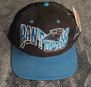Cappello Carolina Panthers Vintage Spell Out Block Logo Snapback NFL Football Cap - Foto 1 di 13