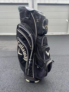 Callaway Golf Cart Bag 14-Way Divider Black White Lightweight With Rain Hood - Picture 1 of 10
