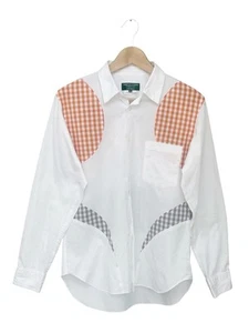 Comme Des Garçons Homme Plus Evergreen Shirt Cotton Long Sleeve Patchwork Small - Picture 1 of 19