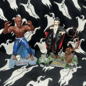 VINTAGE 1962 AURORA PLASTICS CORP. BUILT DRACULA AND WOLFMAN MODEL - Picture 1 of 5