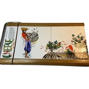 Lorenza Robinson Wood And Porcelain Cheese Cutter Steel Wire Trinidad and Tobago - Picture 1 of 9