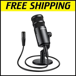 Professional XLR Podcast Microphone with Cardioid Pickup & Noise Isolation - Picture 1 of 11