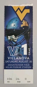 West Virginia Mountaineers Villanova Football Ticket Stub 8/30 2008 Pat White TD - Picture 1 of 2