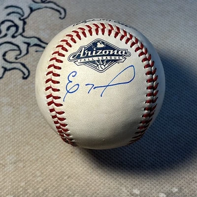 Eloy Jimenez Signed Game Used Rawlings Arizona Fall League Baseball JSA COA - Image 1 of 4