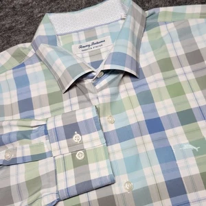 Tommy Bahama Mens Sarasota Stretch Button Down Long Sleeve Coolmax Shirt Large - Picture 1 of 10