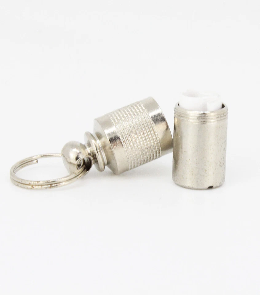 Adressanhänger Adresshülse Adresszettel Hund Katze Haustier Chrom - Bild 1 von 1