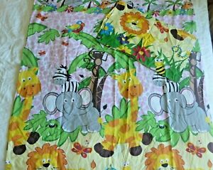 Jungle/Animal/Zoo Theme Cot Bed Bedding (Duvet & Pillowcase), Size 120 x 150cm
