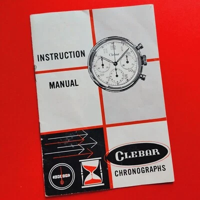 Relógio cronógrafo Clebar livreto manual instruções vintage 4528 masculino - Imagem 1 de 4