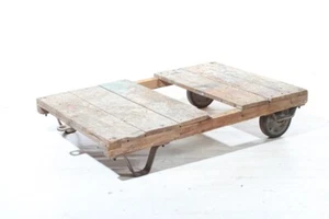 alte Rollpalette für Deichsel Rollwagen Palettenwagen Transportwagen Wagen - Bild 1 von 9