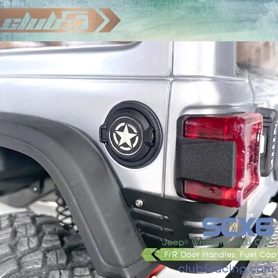 Custom Fuel Cap / Door Handles for Axial SCX6 Jeep JLU Wrangler - Image 1 of 4
