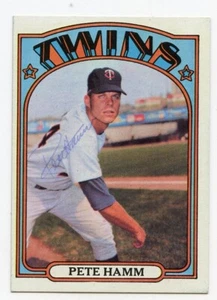 PETE HAMM Signed 1972 Topps #501 Twins SUPER TOUGH Guaranteed Authentic KOA - Picture 1 of 1