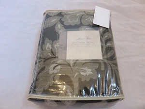 Rose Tree BRYANT PARK Poste Top Cortinas Ventana Negro Plata Moderno Floral - Imagen 1 de 8