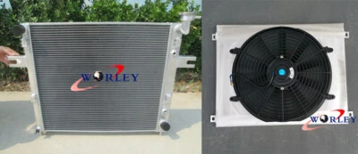 Radiador de aluminio + cubierta + ventilador para Jeep Grand Cherokee WJ&WG 4,7 L V8 1999-2005 AT Foto 1 de 4