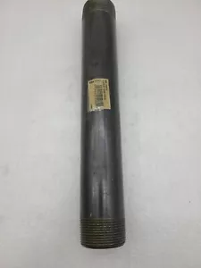 1-1/2" BLACK STEEL 12" LONG NIPPLE Fitting Pipe npt LDR IND. malleable iron - Picture 1 of 8