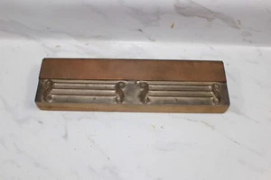 Vintage Holzblock Messing Musik Noten Stempel - Bild 1 von 12