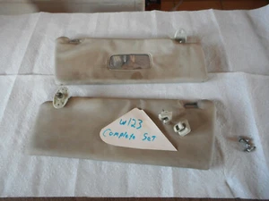 Mercedes Benz W123 Sun Visor Set & Clips 1976-85 240D 300D 280E 250C 280TE 230 - Bild 1 von 12