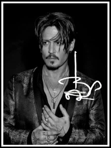 Imagen de lienzo de algodón puro autografiada de Johnny Depp. Edición Limitada (JD-23) X - Imagen 1 de 1