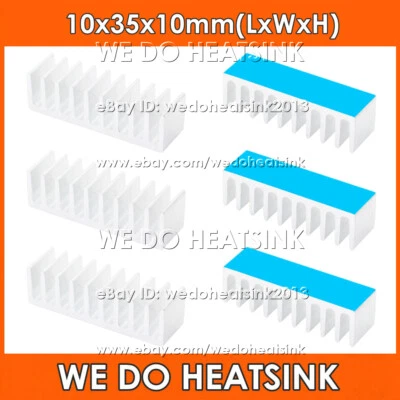 10x35x10mm Silver Heatsink Radiator Cooler With Thermal Pad for DIP40 IC CPU GPU - Image 1 of 4