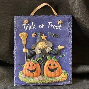 Bruja espeluznante 🧙Truco o trato y signo de bienvenida calabazas de resina - Imagen 1 de 5
