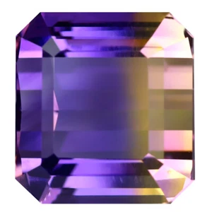 13.30 ct Terrific Octagon Cut (14 x 13 mm) Brazil Purple and Yellow Ametrine - Picture 1 of 1