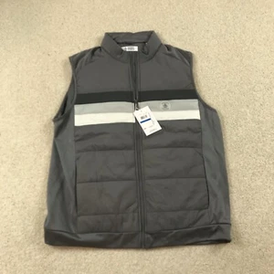 Original Penguin Sport Vest Mens XL New Full Zip Gray - Picture 1 of 8
