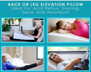 7.5 Inch Bed Wedge Pillow for Acid Reflux or Sleeping | 1.5 Inch Memory Foam Top - Picture 1 of 12