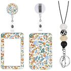 Cute Floral Lanyards for Id Badge Holder,ID Card Holder with Beaded Lanyard5878