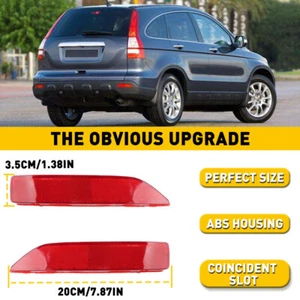 Marcador reflector parachoques trasero lente roja izquierda y derecha para Honda CRV CR-V 2007-2009 - Imagen 1 de 19