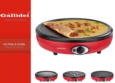 Large Crepe Maker & Electric Skillet Griddle with Pancake, Grill & Pikelet Tops - Bild 1 von 4