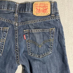 LEVIS 514 Boys Denim Blue Jeans Straight Leg Slim Fit Reg Size 10 25"x25" - Picture 1 of 16