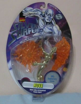 Figura de acción Marvel Silver Surfer Nova serie 30 aniversario Toy Biz 1997 Foto 1 de 3