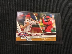 2017 TOPPS MINI #235 NICK PIVETTA RICARDO PINTO *GOLD #1/1*  PHILLIES