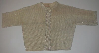 Bolero vintage años 50 formado por Ester Schawbel lentejuelas iridiscente recortado Foto 1 de 3