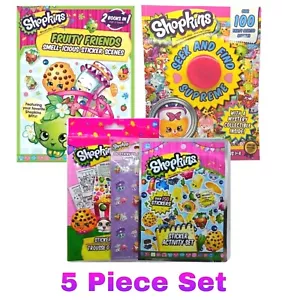 (5) Shopkins Aufkleber Aktivitätsset & Spielpackung, Spielseiten & Mystery Sammlerstück - Bild 1 von 12