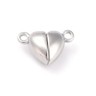 100 Sets Oval Silver Brass Magnetic Clasps – 11x7mm, 1.5mm Hole, Jewelry Findings, Unbranded, Made In China