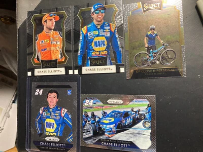 CHASE ELLIOTT Lot of 16 NASCAR cards 2016-2018 Panini Donruss inserts rookie+ - Image 1 of 4