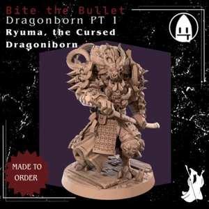 Ryuma Cursed Dragoniborn Dragonborn RPG Mini DnD Miniatura Fantasía Modelo D&D - Imagen 1 de 8